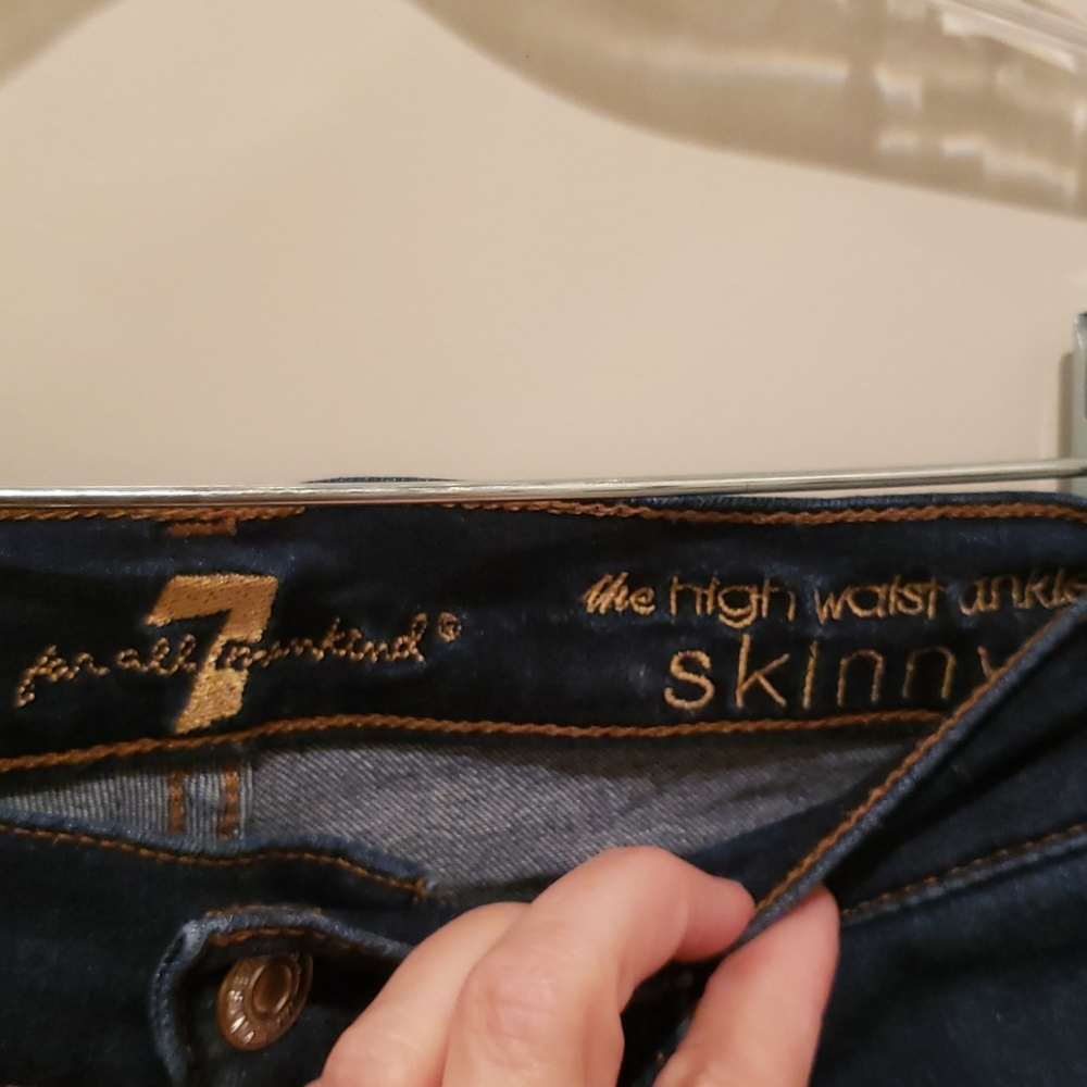 7 for all mankind "the high waist ankle skinny" 28